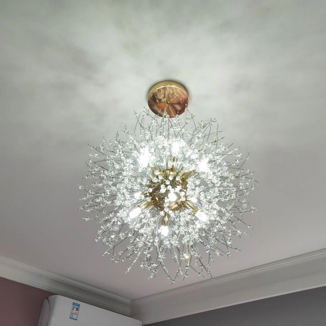 WOMO Lustre Boule Cristal Chrome/Doré-WM2004