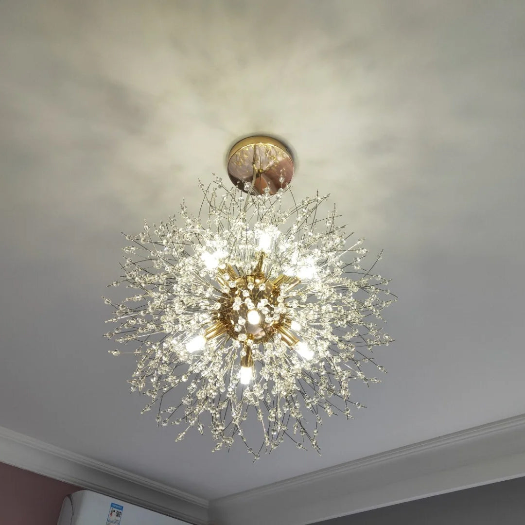 WOMO Lustre Boule Cristal Chrome/Doré-WM2004