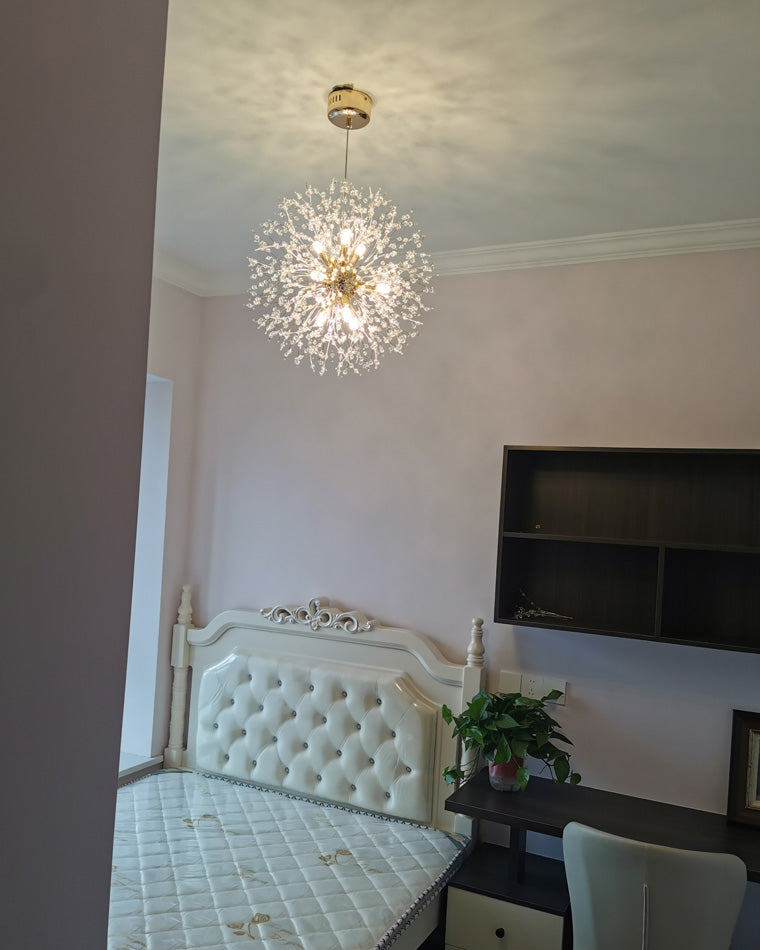 WOMO Lustre Boule Cristal Chrome/Doré-WM2004