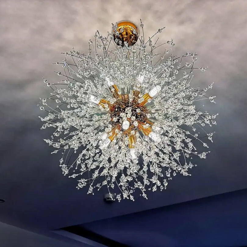 WOMO Lustre Boule Cristal Chrome/Doré-WM2004
