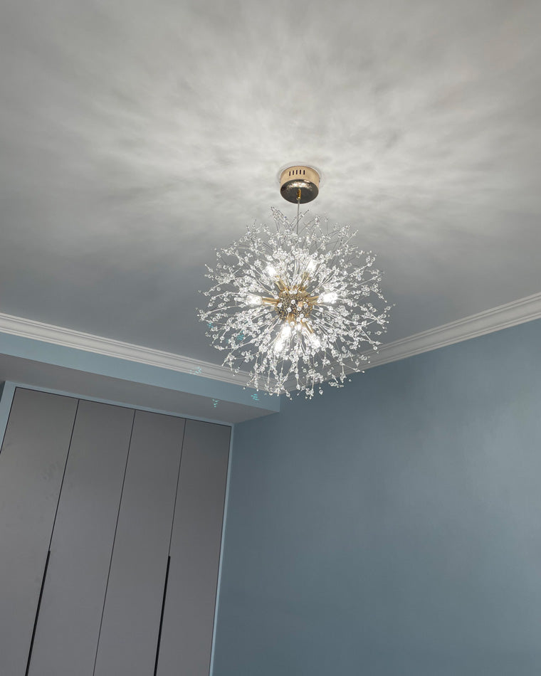 WOMO Lustre Boule Cristal Chrome/Doré-WM2004