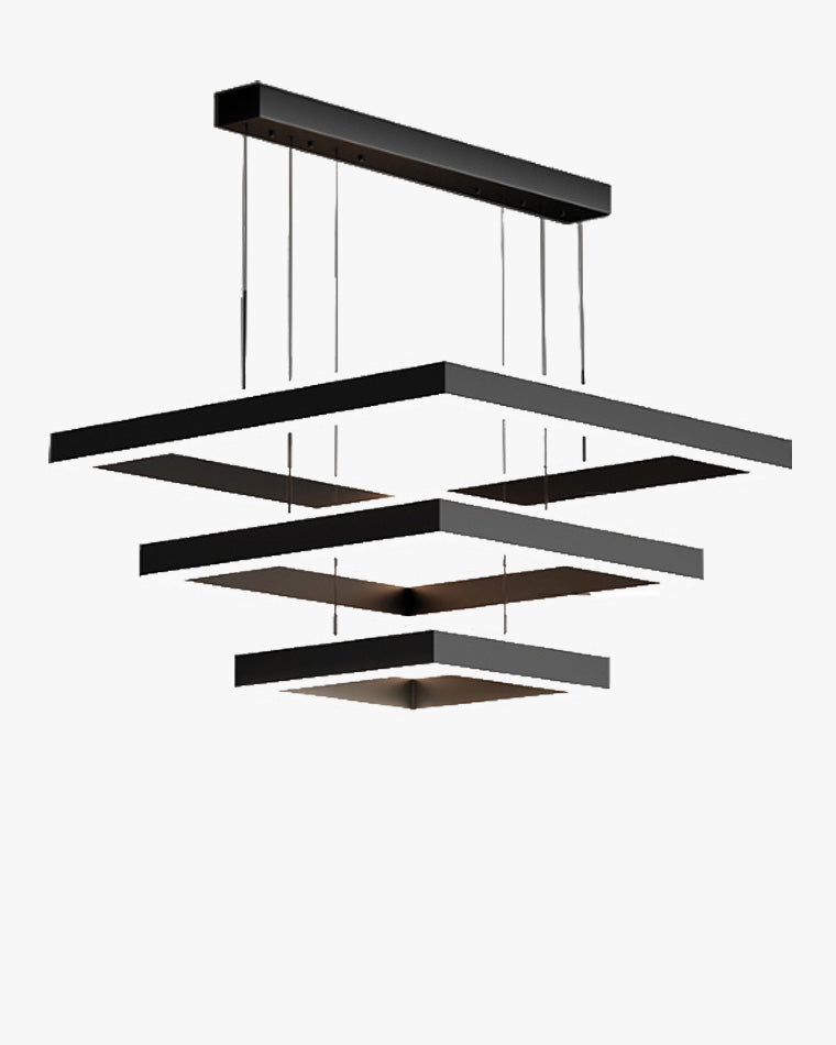 WOMO Lustre Rectangulaire Led Noir-WM2016