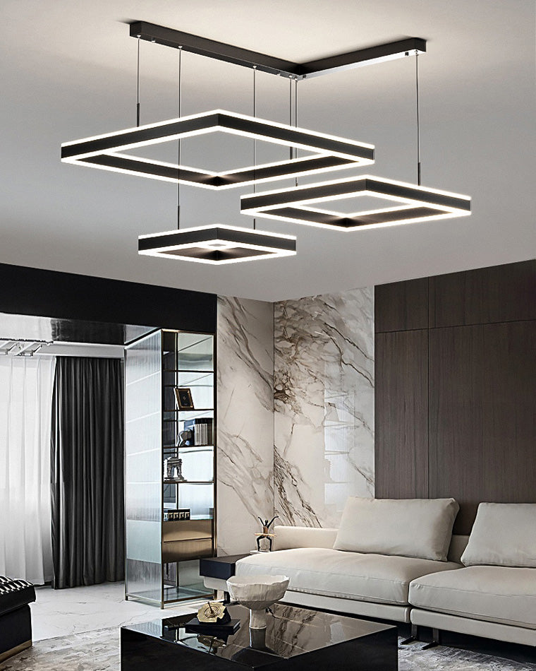 WOMO Lustre Rectangulaire Led Noir-WM2016