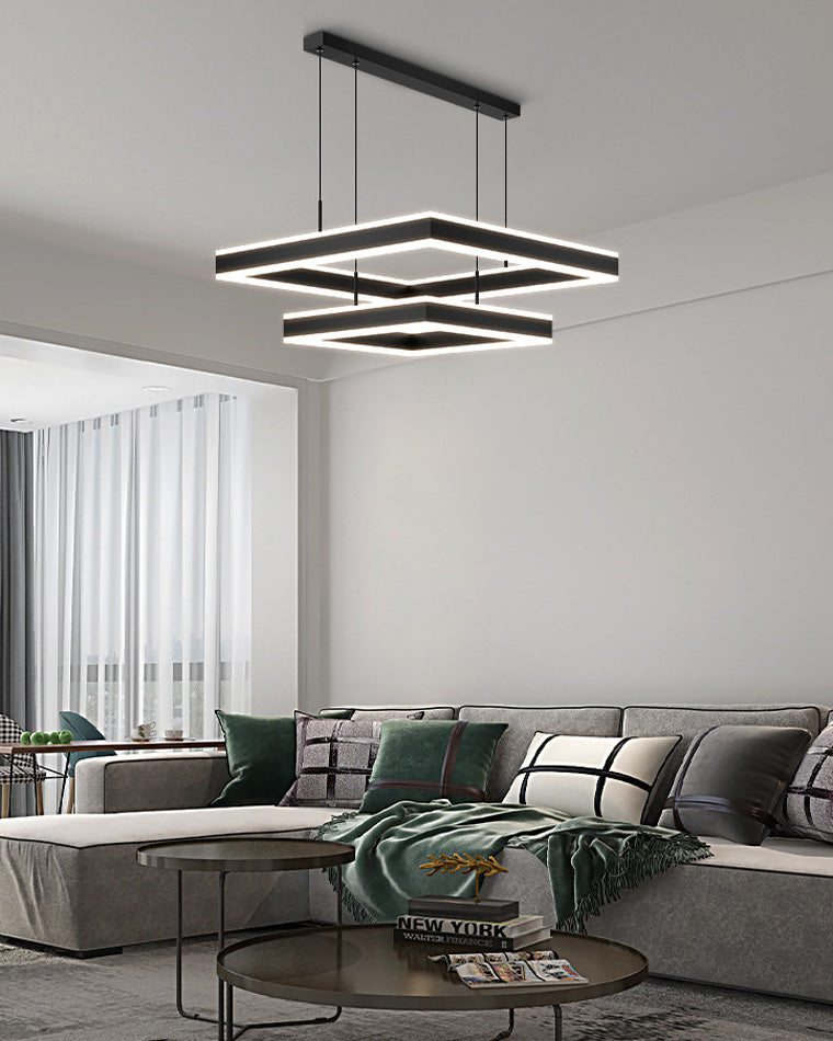 WOMO Lustre Rectangulaire Led Noir-WM2016