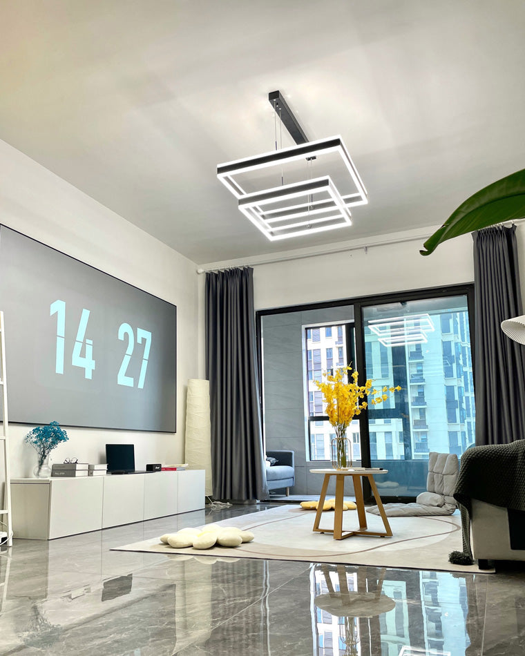 WOMO Lustre Rectangulaire Led Noir-WM2016