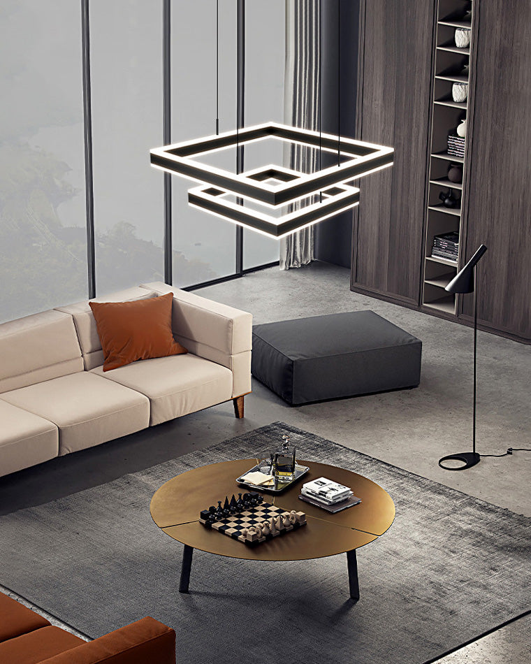 WOMO Lustre Rectangulaire Led Noir-WM2016