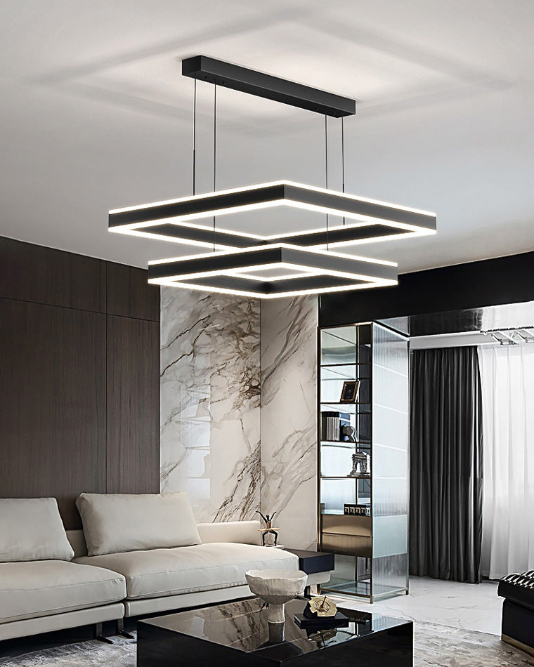 WOMO Lustre Rectangulaire Led Noir-WM2016