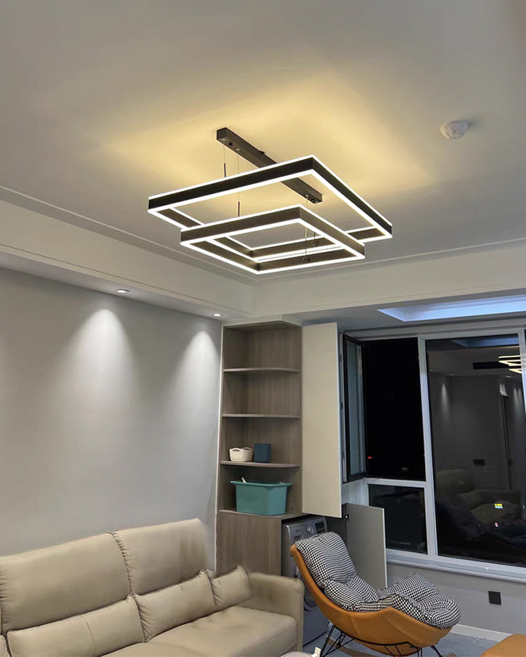 WOMO Lustre Rectangulaire Led Noir-WM2016