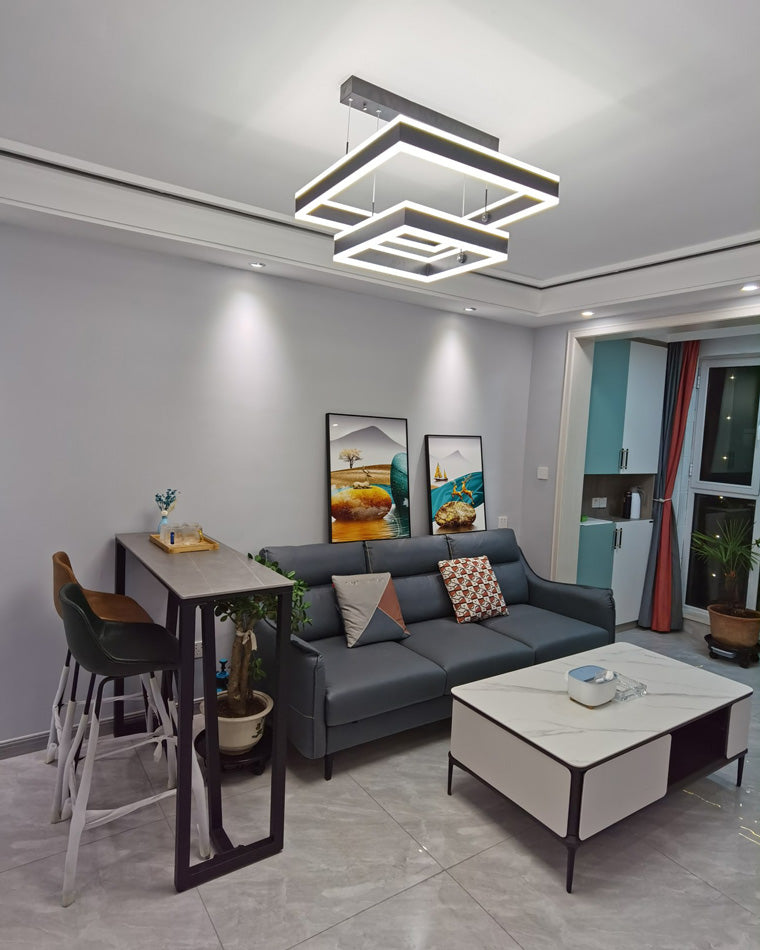 WOMO Lustre Rectangulaire Led Noir-WM2016