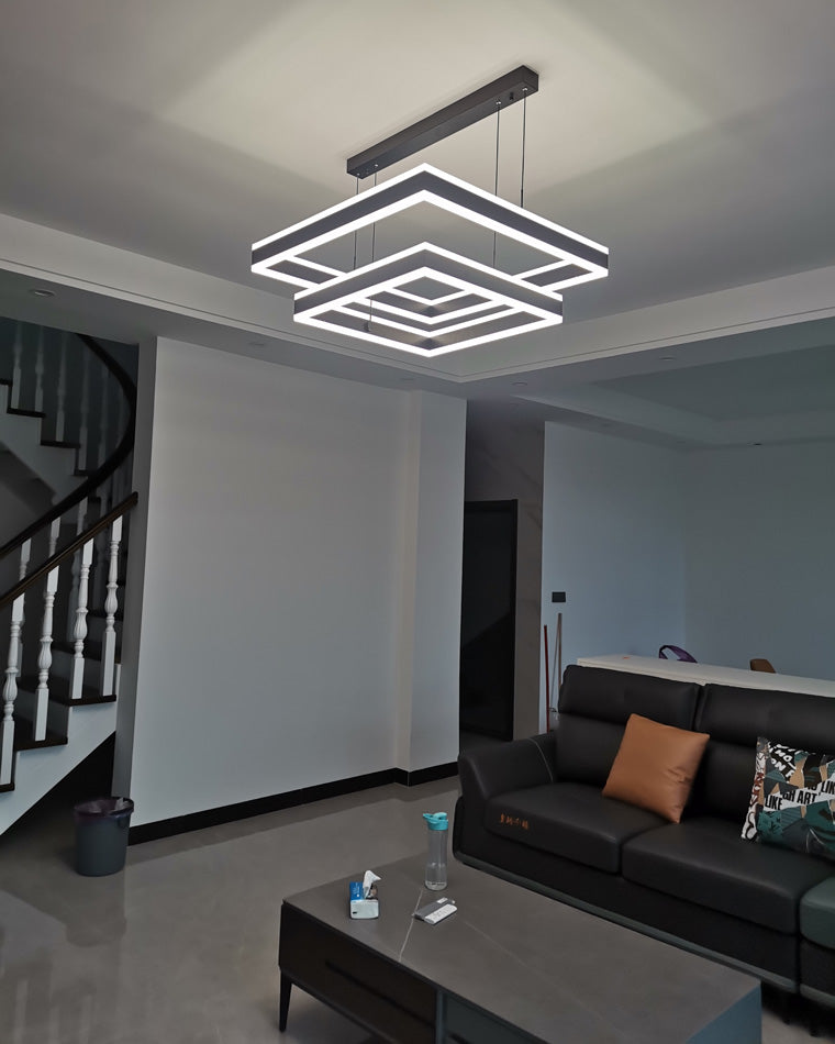 WOMO Lustre Rectangulaire Led Noir-WM2016