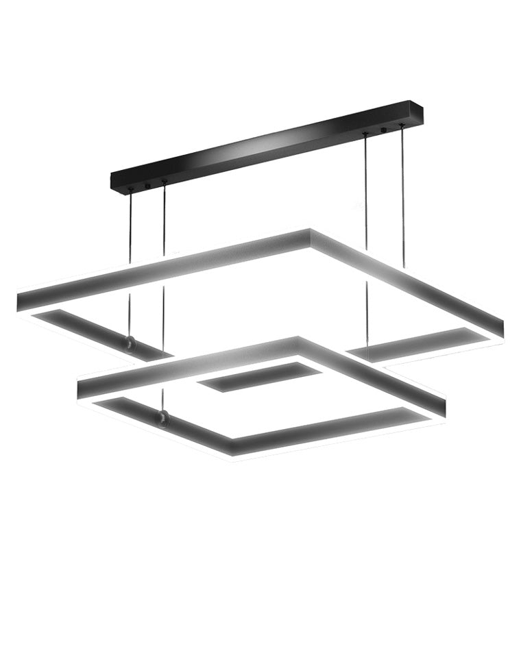 WOMO Lustre Rectangulaire Led Noir-WM2016