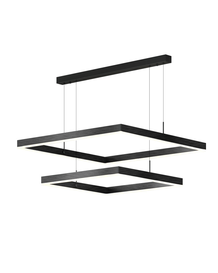 WOMO Lustre Rectangulaire Led Noir-WM2016