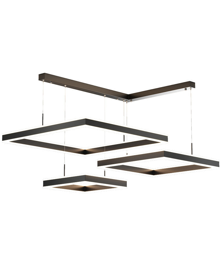 WOMO Lustre Rectangulaire Led Noir-WM2016