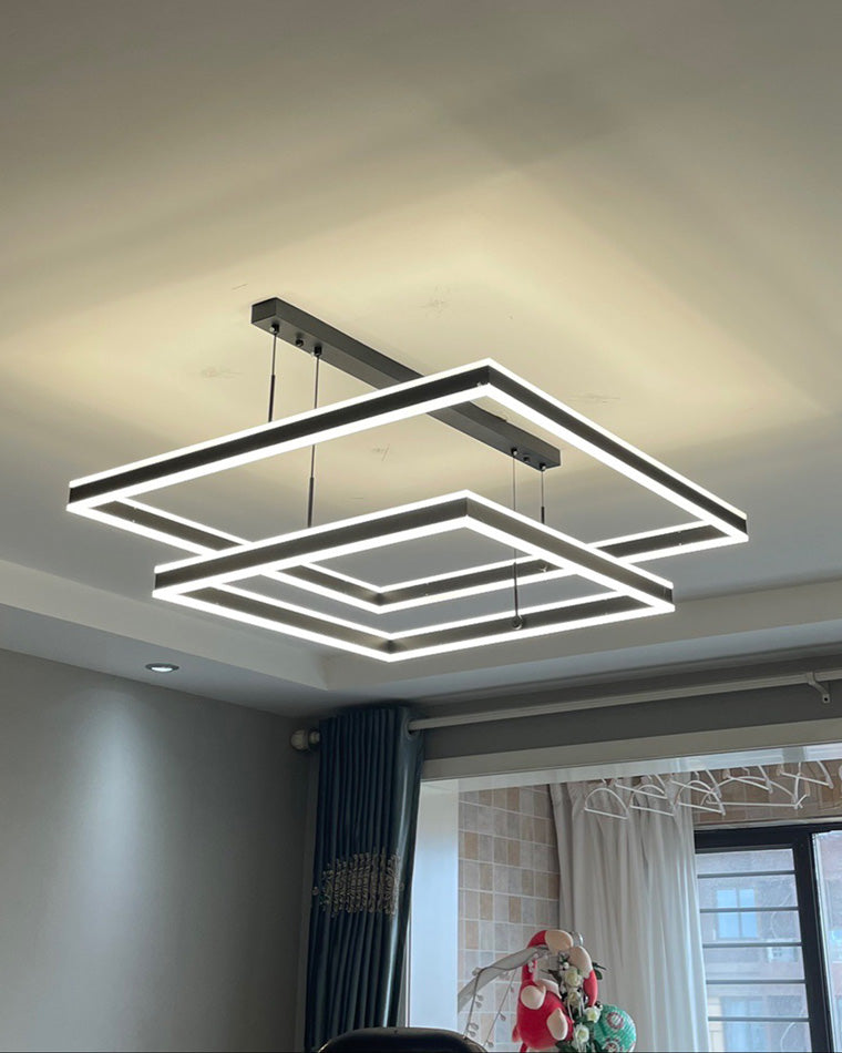 WOMO Lustre Rectangulaire Led Noir-WM2016