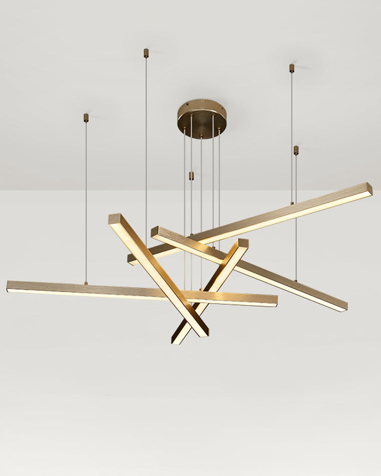 WOMO Lustre Multiple Led Noir/Doré-WM2018