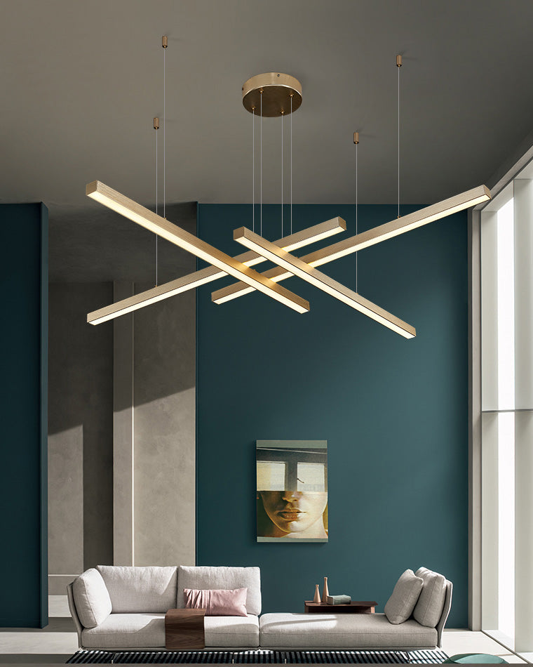 WOMO Lustre Multiple Led Noir/Doré-WM2018