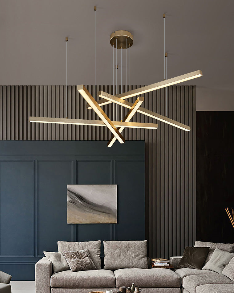 WOMO Lustre Multiple Led Noir/Doré-WM2018