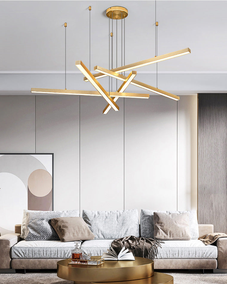 WOMO Lustre Multiple Led Noir/Doré-WM2018