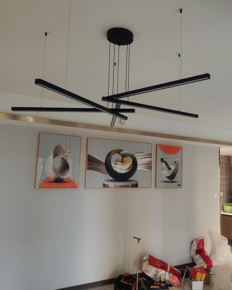 WOMO Lustre Multiple Led Noir/Doré-WM2018