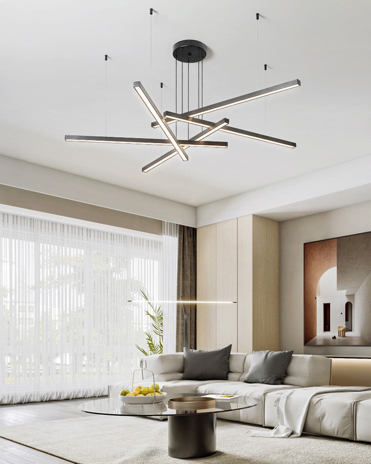WOMO Lustre Multiple Led Noir/Doré-WM2018