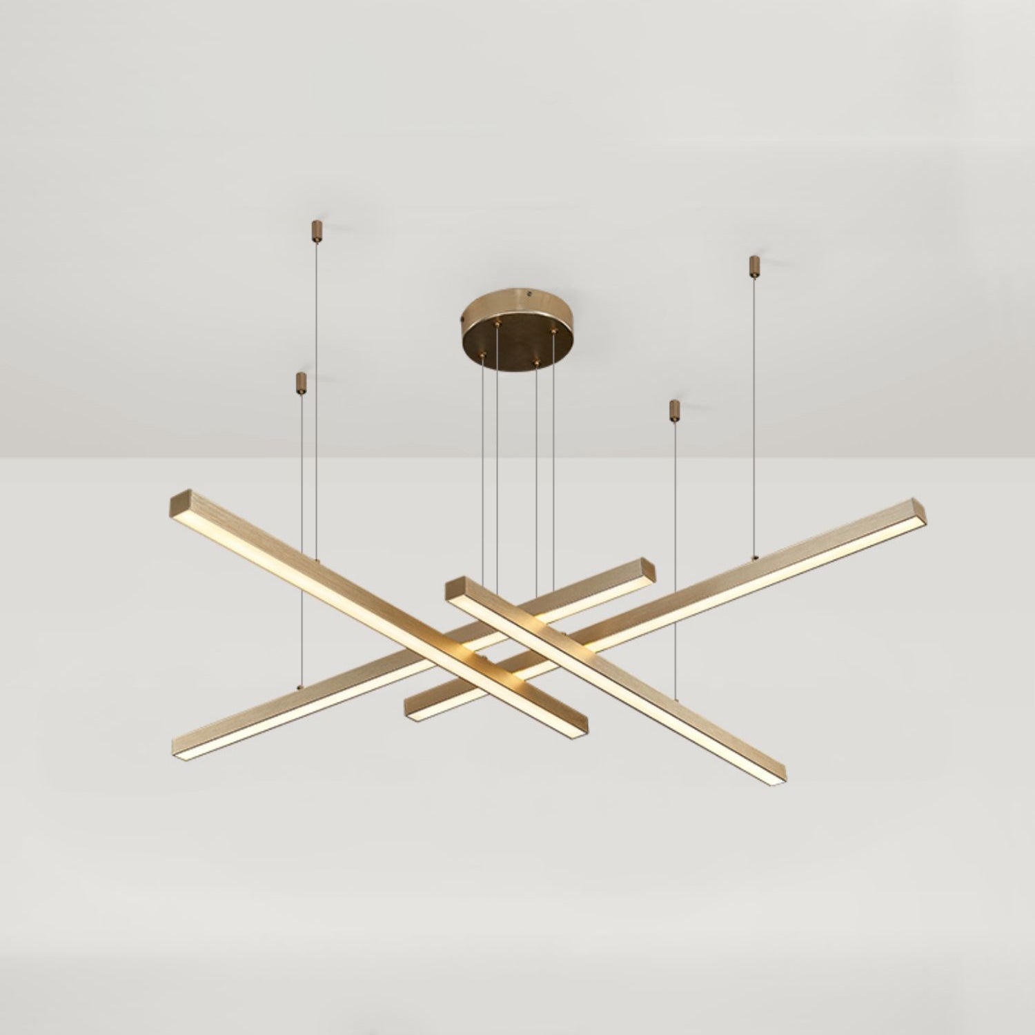 WOMO Lustre Multiple Led Noir/Doré-WM2018