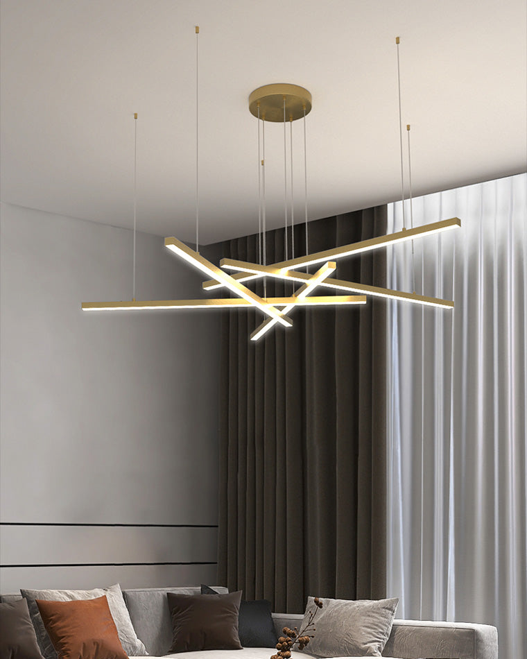 WOMO Lustre Multiple Led Noir/Doré-WM2018