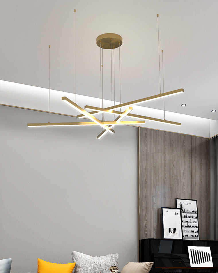 WOMO Lustre Multiple Led Noir/Doré-WM2018