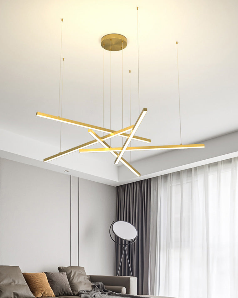 WOMO Lustre Multiple Led Noir/Doré-WM2018