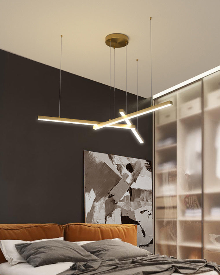 WOMO Lustre Multiple Led Noir/Doré-WM2018
