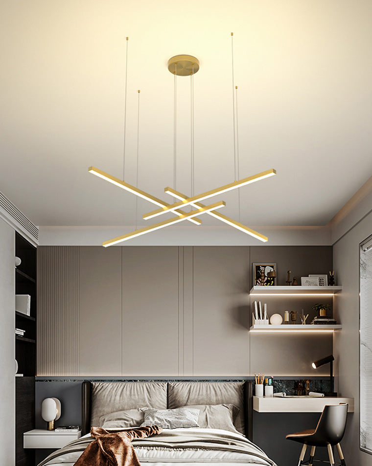 WOMO Lustre Multiple Led Noir/Doré-WM2018