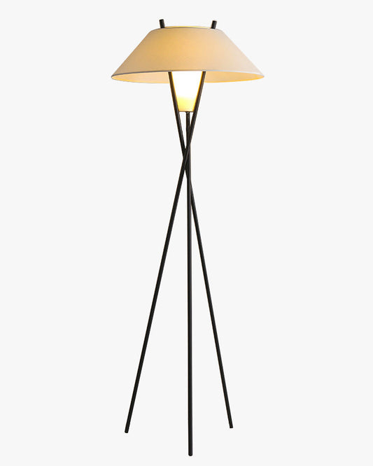 WOMO Lampe sur Pied Trépied Cône Japandi - WM7019