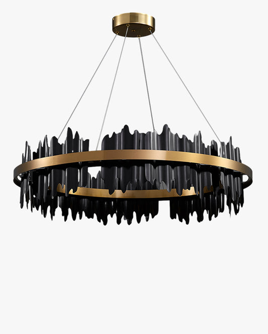WOMO Lustre Rond Led Doré/Noir-WM2183
