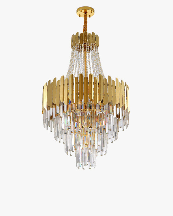 Lustre en cristal doré à plusieurs niveaux WOMO-WM2207