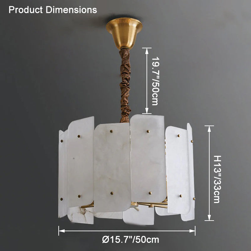 Lustre rond en albâtre WOMO-WM2391