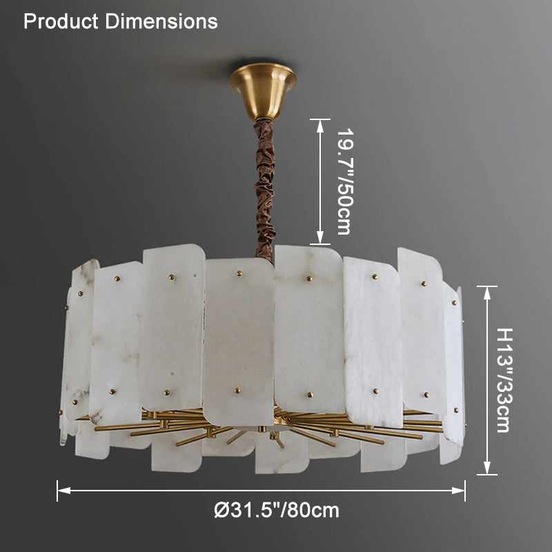 Lustre rond en albâtre WOMO-WM2391