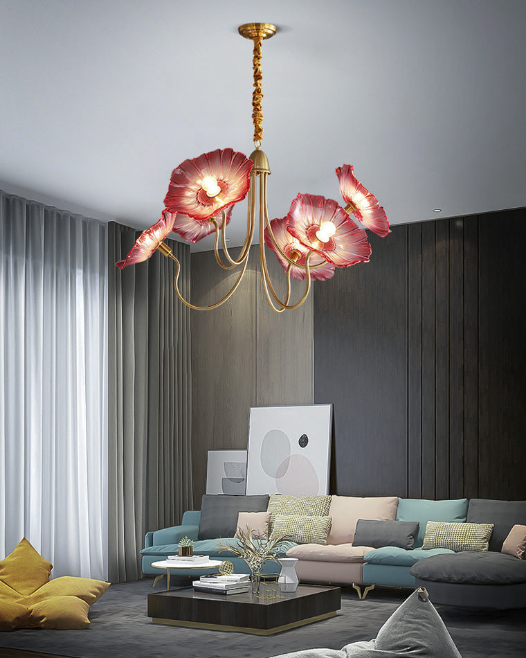 WOMO Lustre Multiple Fleur Verre-WM2025