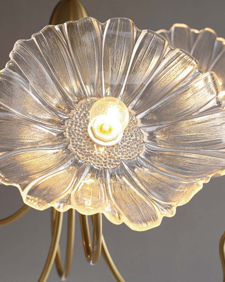 WOMO Lustre Multiple Fleur Verre-WM2025