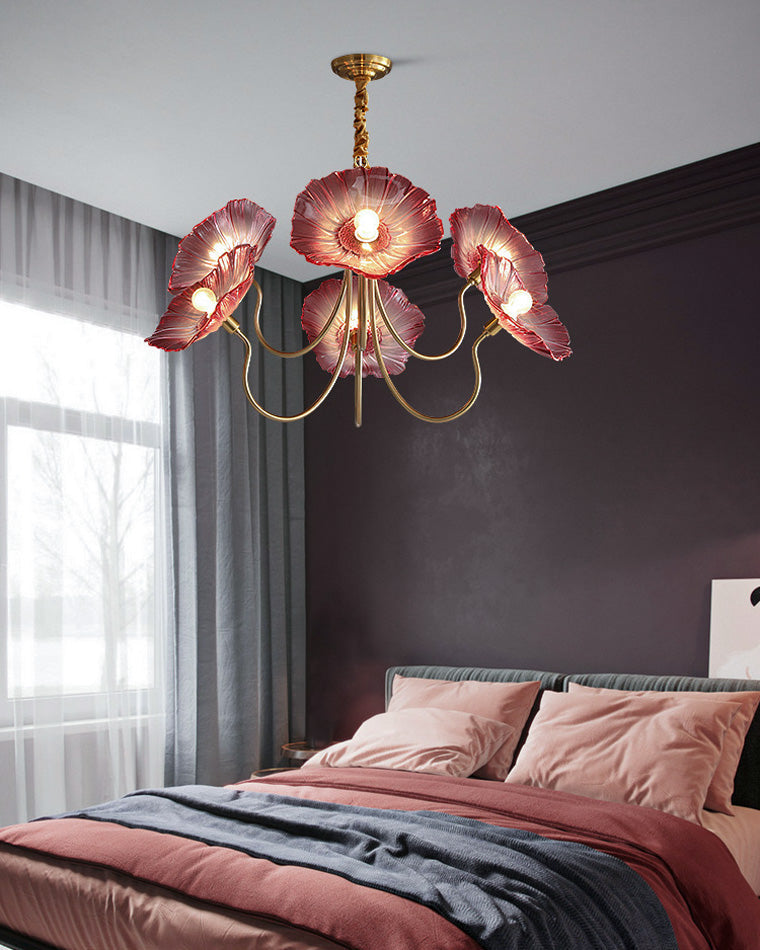 WOMO Lustre Multiple Fleur Verre-WM2025