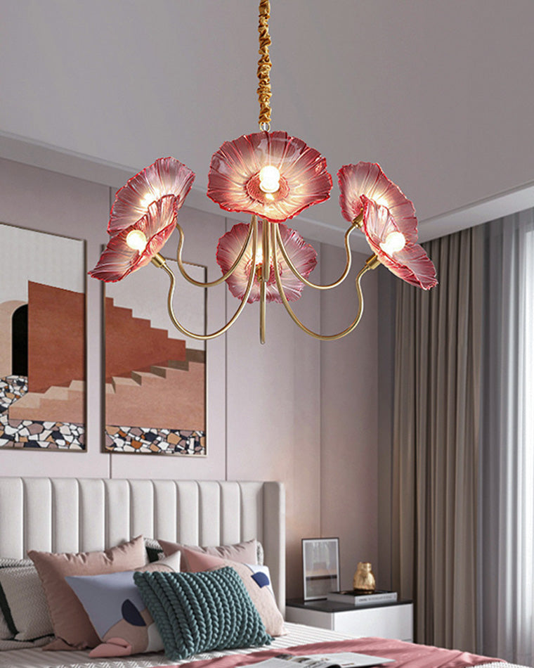 WOMO Lustre Multiple Fleur Verre-WM2025