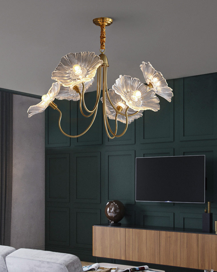 WOMO Lustre Multiple Fleur Verre-WM2025