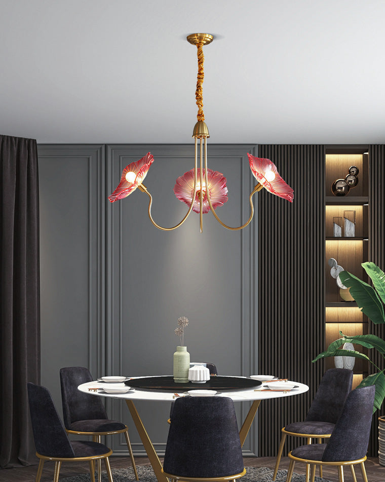 WOMO Lustre Multiple Fleur Verre-WM2025