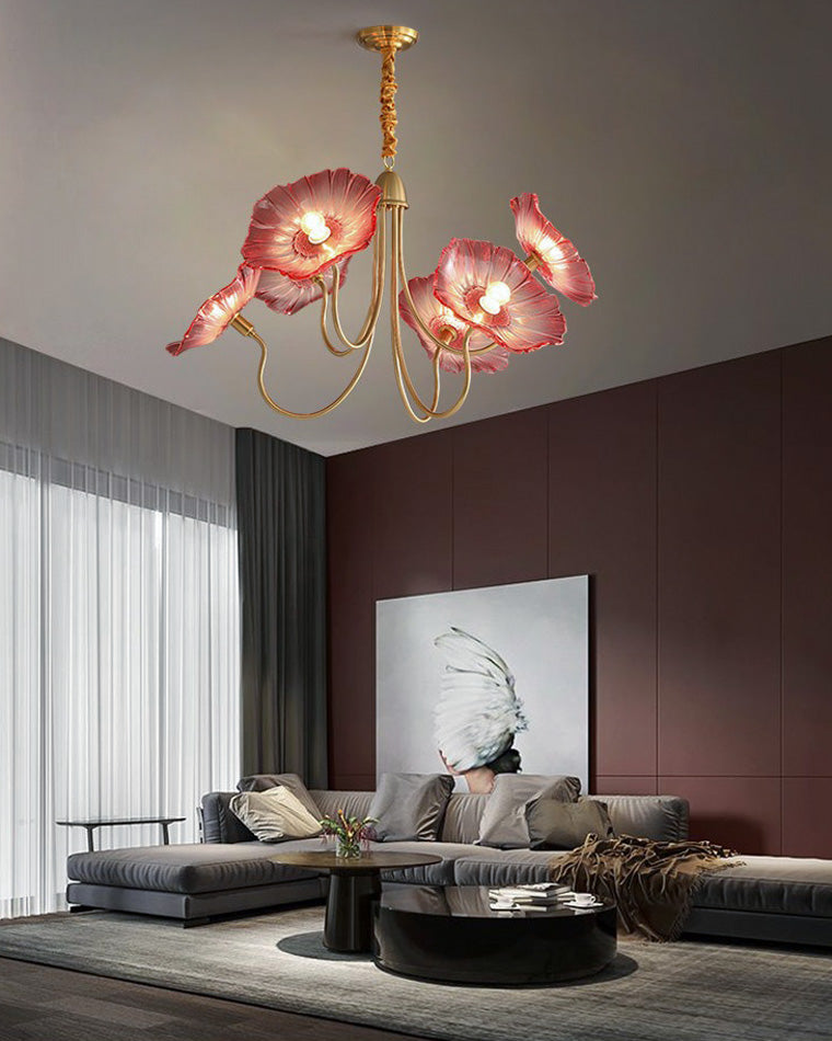 WOMO Lustre Multiple Fleur Verre-WM2025