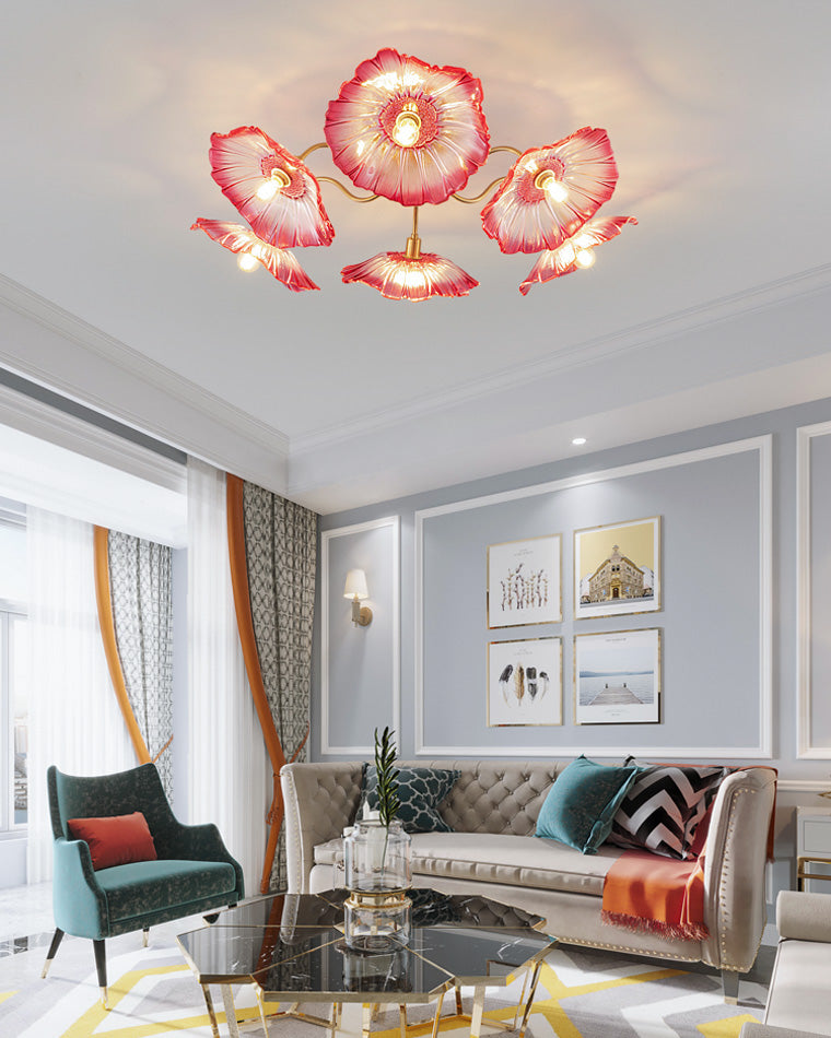 WOMO Lotus Leaf Flower Ceiling Light-WM1026