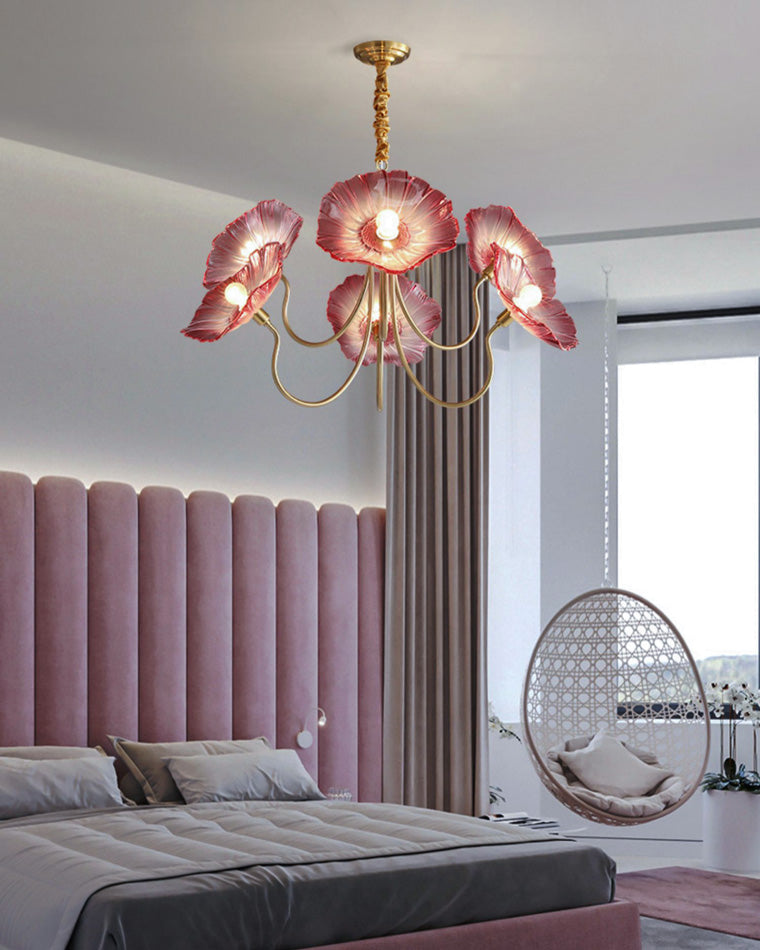 WOMO Lustre Multiple Fleur Verre-WM2025