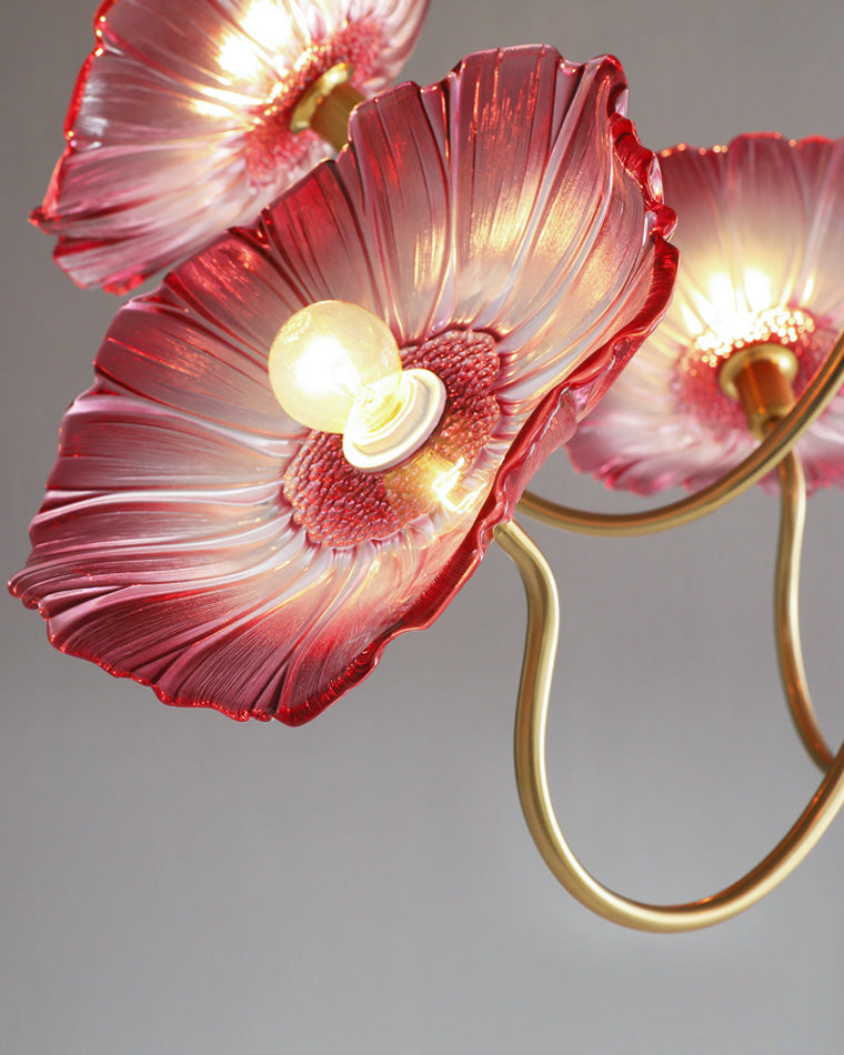 WOMO Lustre Multiple Fleur Verre-WM2025