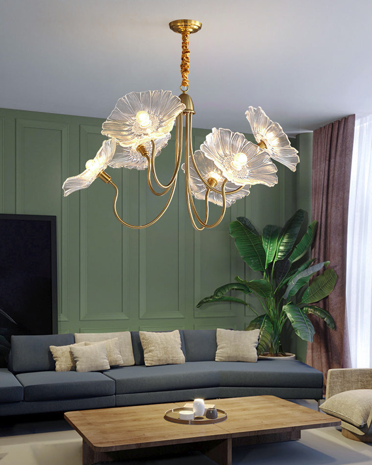 WOMO Lustre Multiple Fleur Verre-WM2025