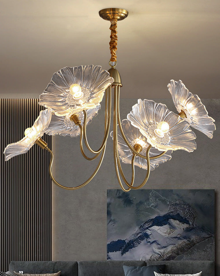 WOMO Lustre Multiple Fleur Verre-WM2025