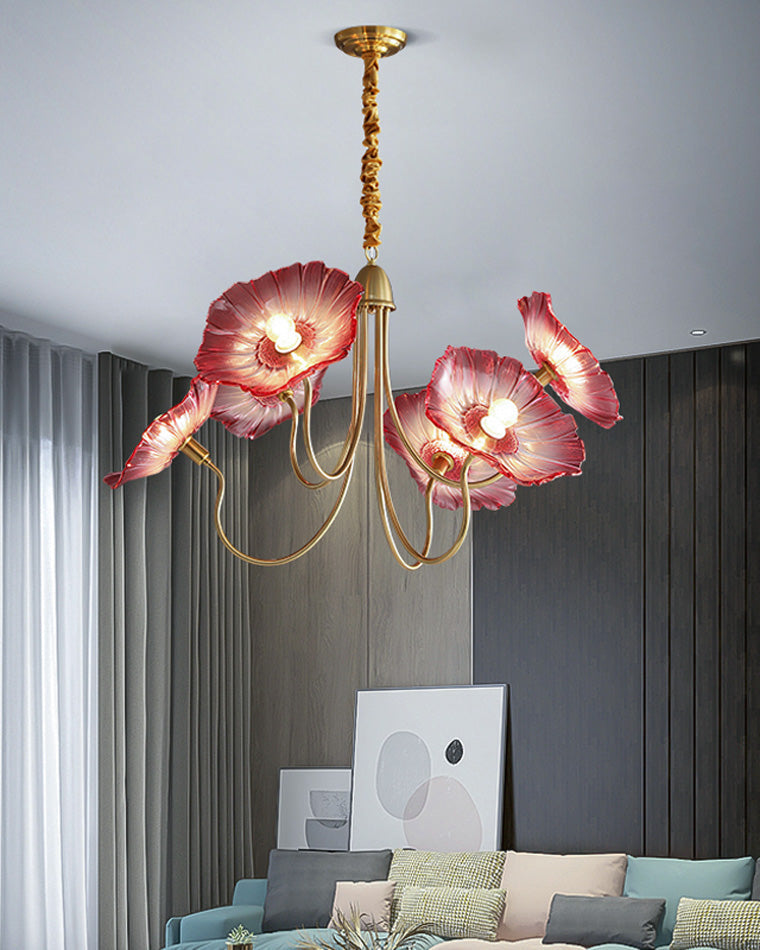 WOMO Lustre Multiple Fleur Verre-WM2025