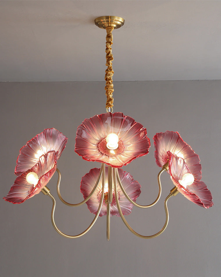 WOMO Lustre Multiple Fleur Verre-WM2025