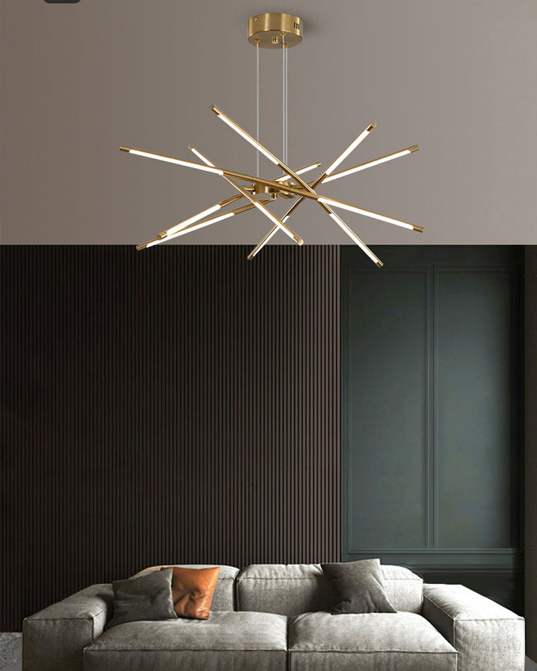 Lustre LED à tiges lumineuses WOMO-WM2034
